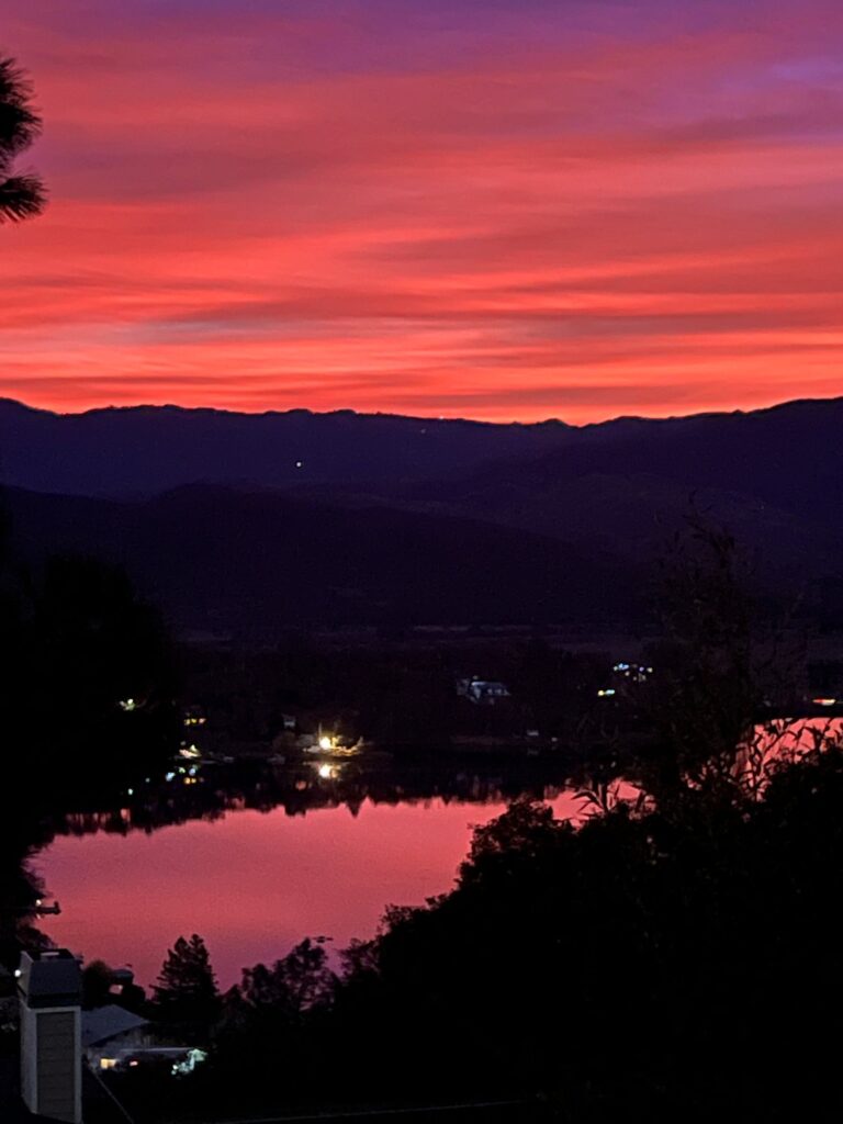 Hidden Valley Lake Sunset views in Lake County California. Sunset views at Hidden Valley Lake in Lake County California.